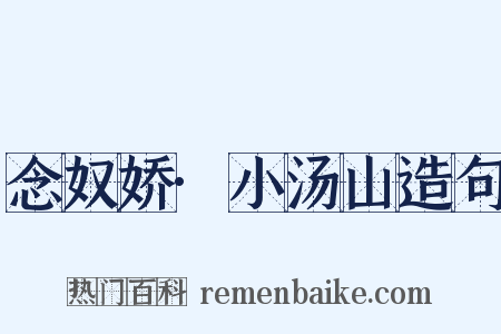 念奴娇·小汤山造句是什么意思的图片